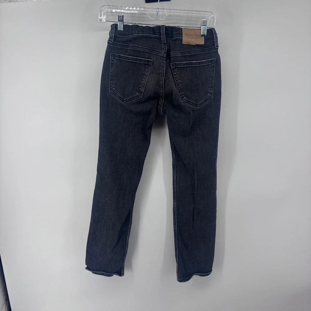 Abercrombie Kids Black Wash Skinny Jeans Adjustable Waistband Size 11/12 Regular